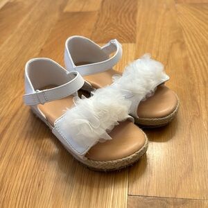 Toddler Girl Tulle Flower Sandals